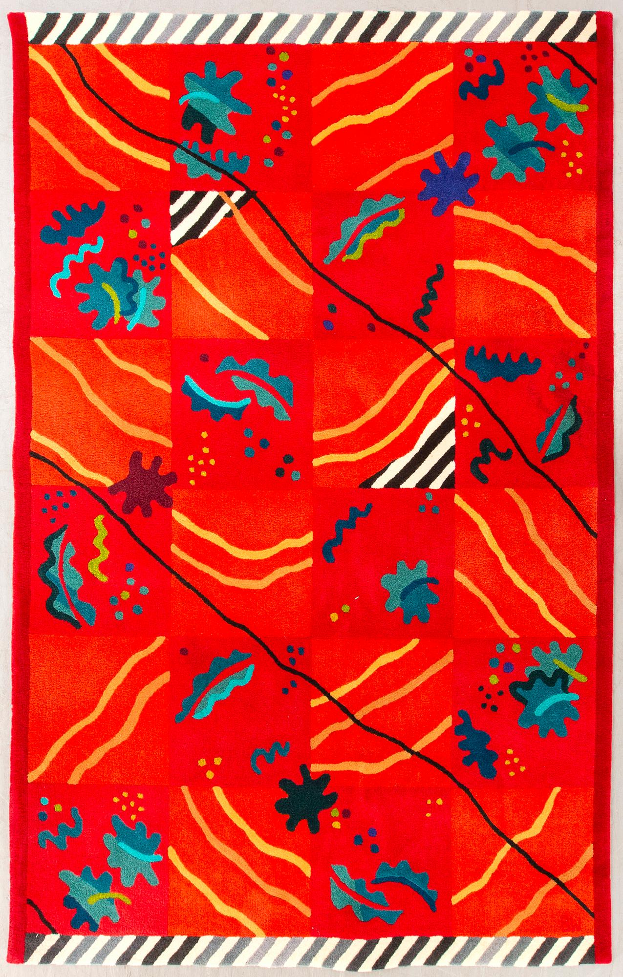 Berit Woelfer, matta, "Karneval" för Kasthall handtuftad, ca 290 x 200 cm.