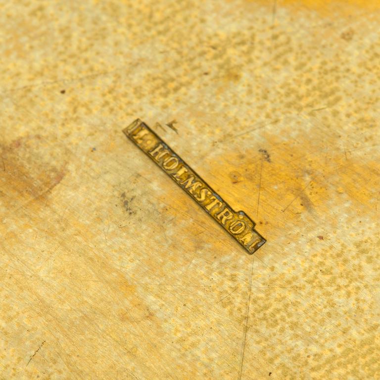 FIRMA LARS HOLMSTRÖM ARVIKA, brickor, 2 st, mässing, Arvika Konstsmide, 1900-talets andra hälft.