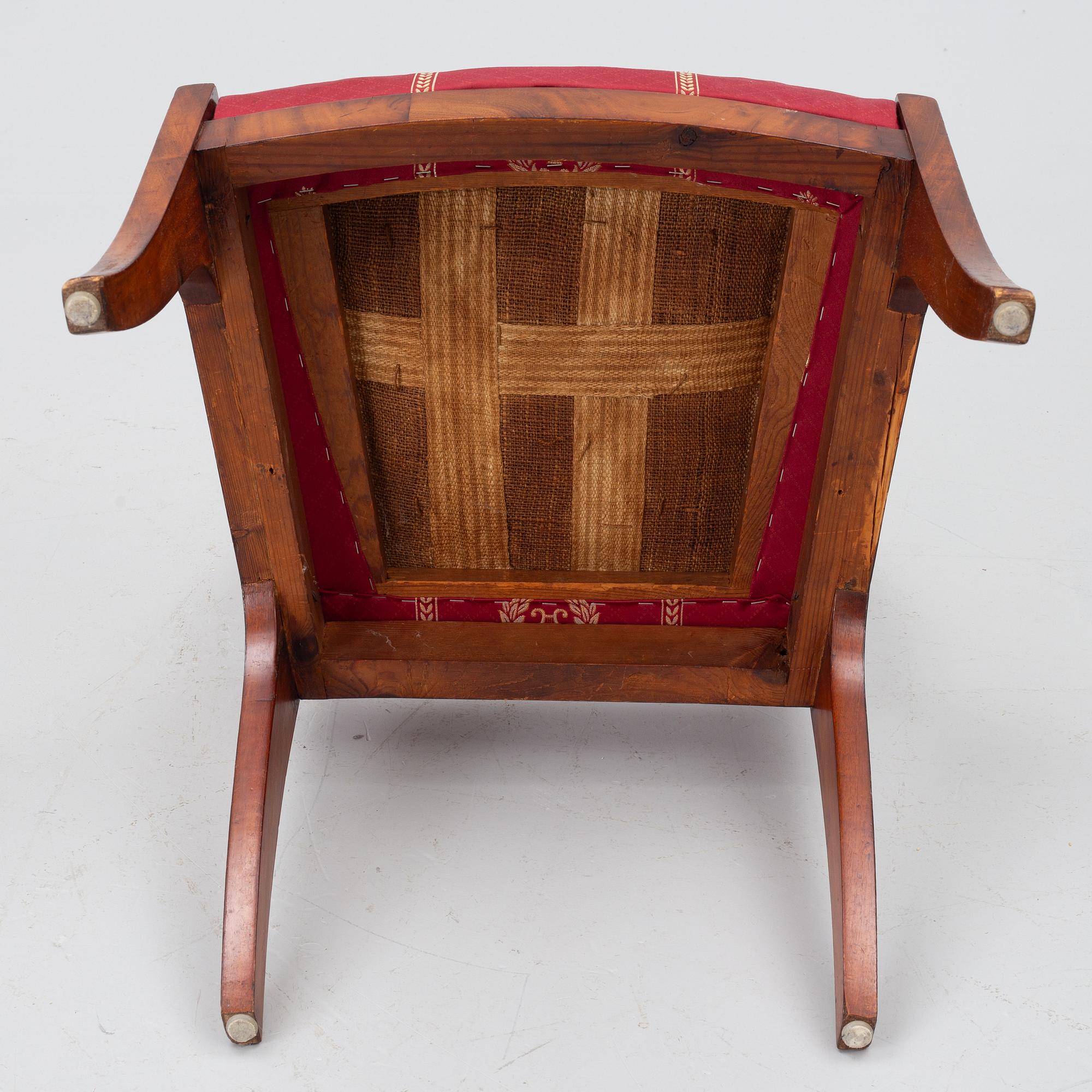 Chairs, 6, Russia/Baltic region, first half of the 19th century, Empire.