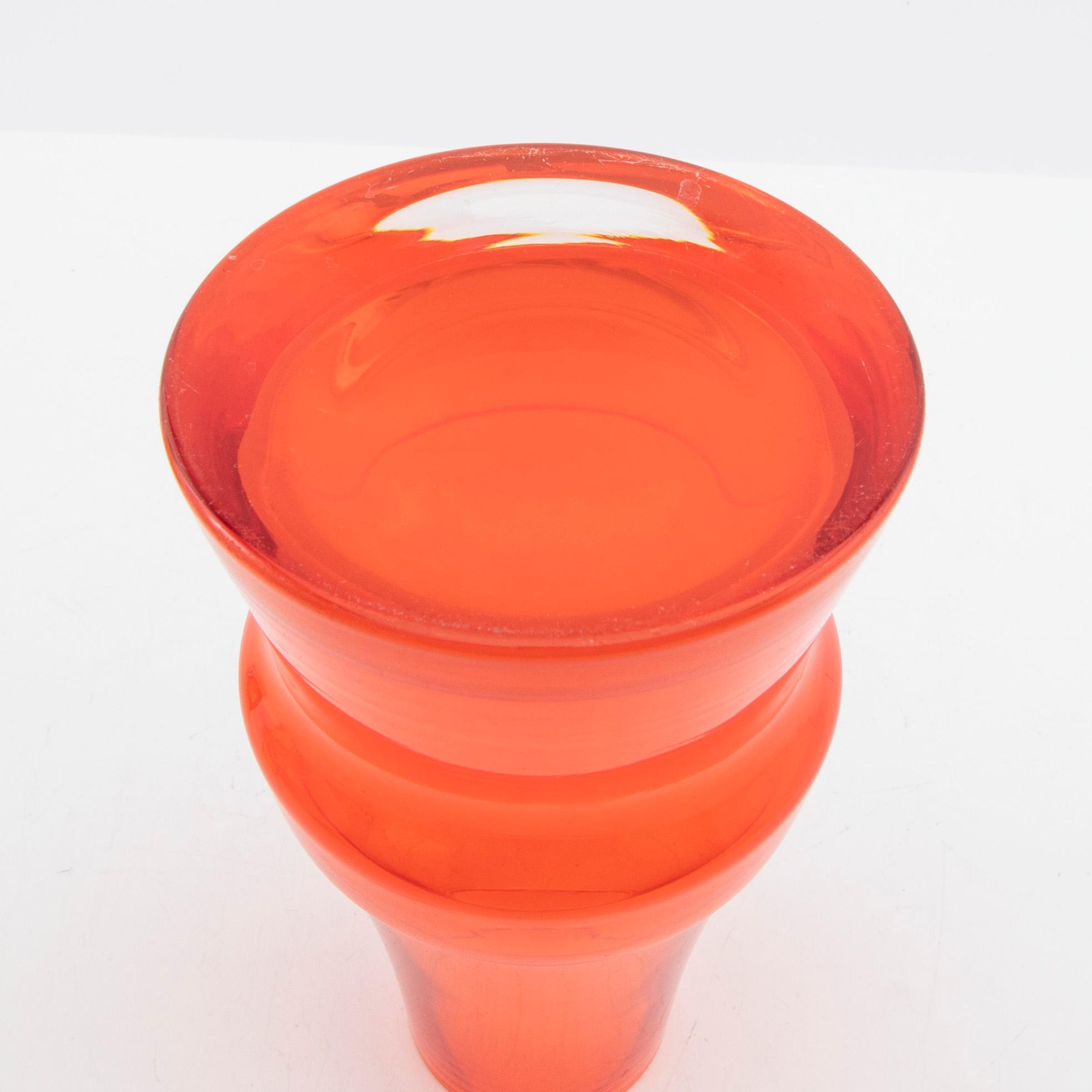 Tamara Aladin, vases, 3 pcs, glass, Riihimäen Lasi, Finland, 1960s/70s.