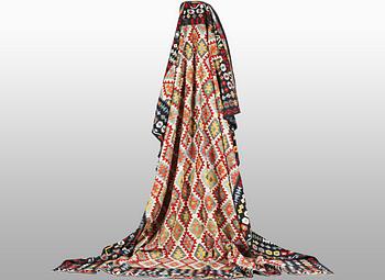 A carpet, Kilim, ca 398 x 316 cm.