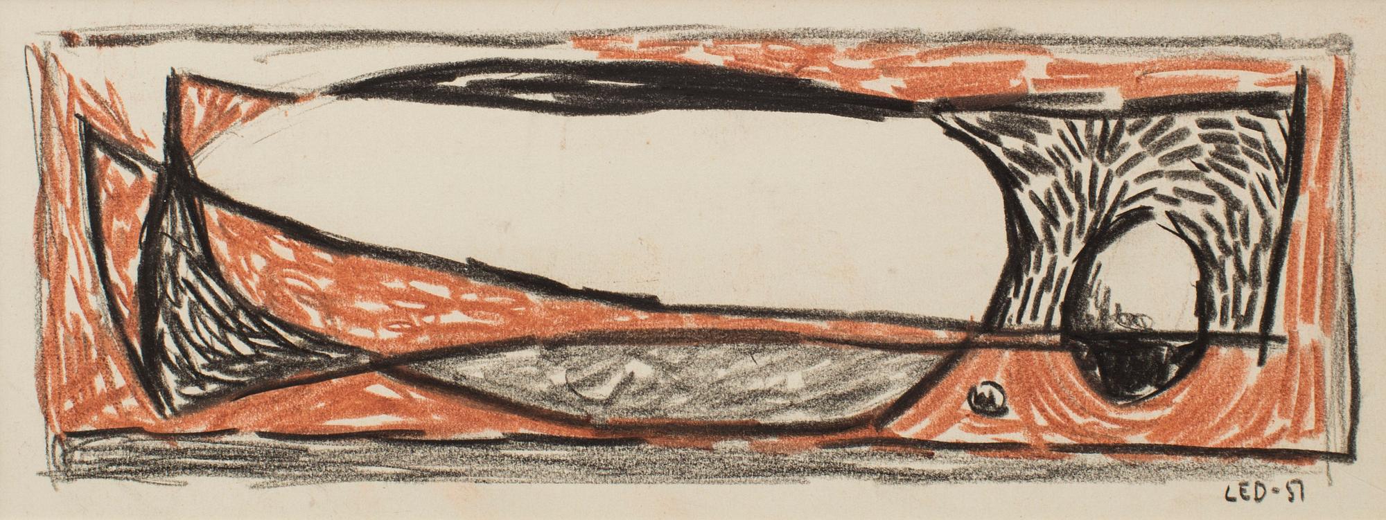 LARS ENGLUND, Chalk drawing, signed and dated -51.