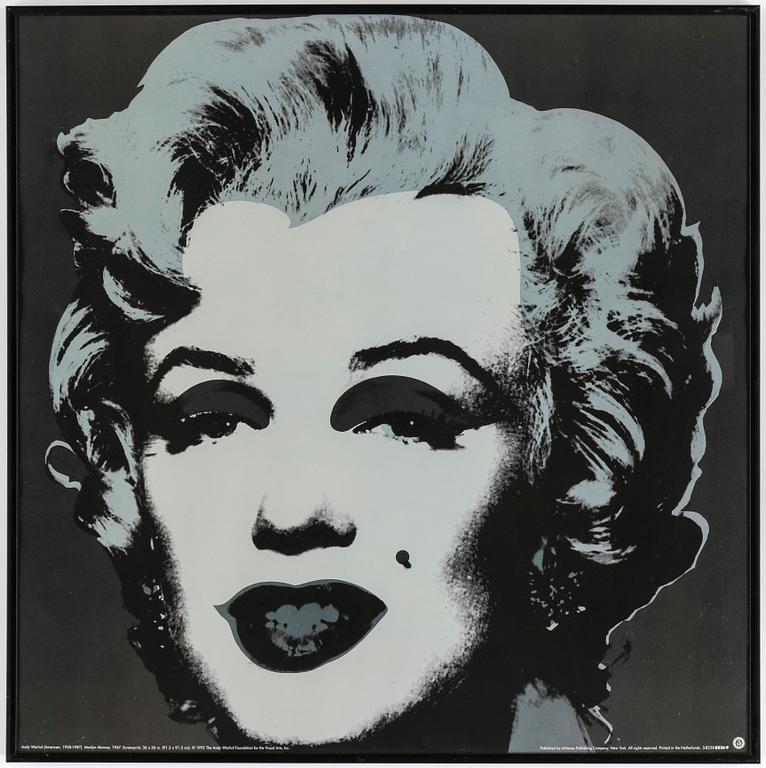 ANDY WARHOL, efter, screentryck / utställningsaffisch, "Marilyn Monroe". Andy Warhol Foundation, 1993.