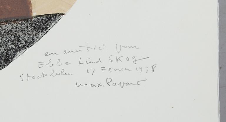 MAX PAPART, färglitografi, signerad och daterad 1978, numrerad 2/75.
