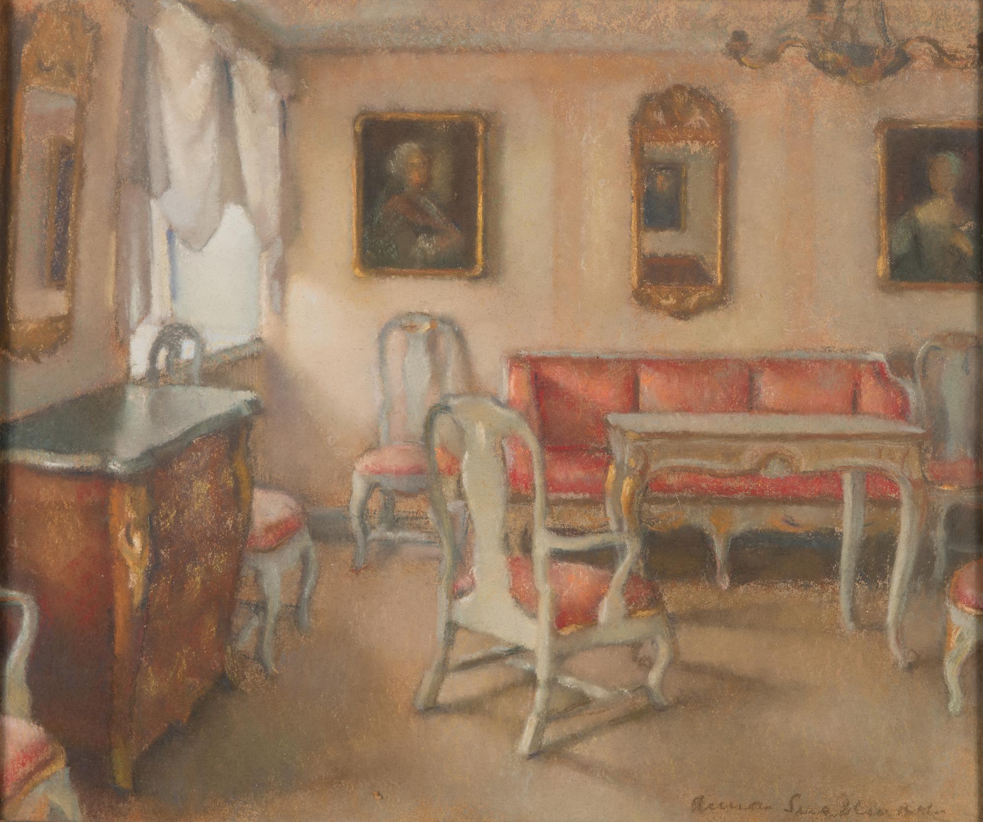 Anna Snellman, pastel, signed.