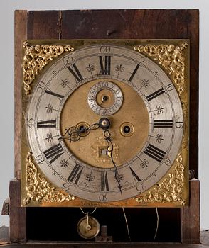 An English late 18th century longcase clock, dial face marked "Jn Gavelle near London".