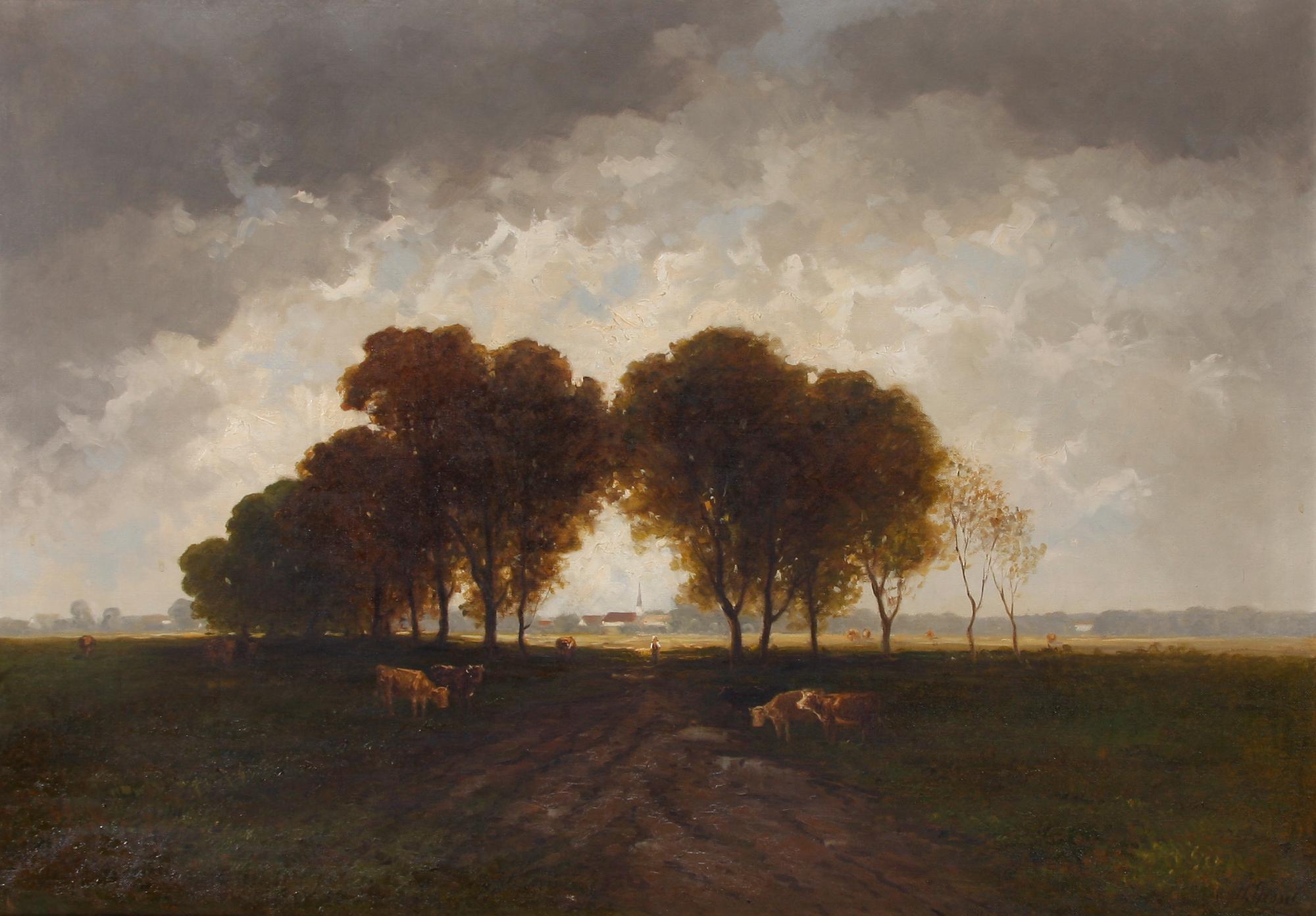 HEINRICH NEPPEL, olja på duk. Sign.