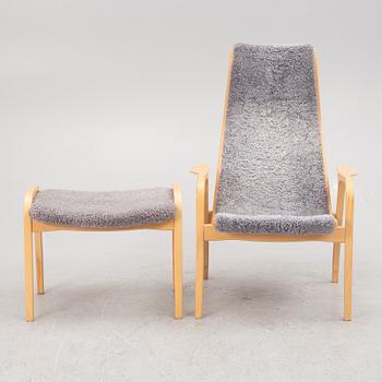 Yngve Ekström, armchair with footstool, "Lamino", Swedese, 2007.