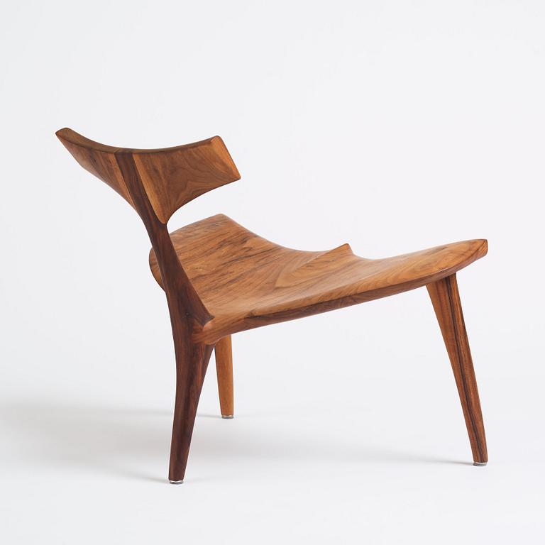 Morten Stenbæk, a "Whale Chair", No. 17, his own studio, Denmark, 2018.
