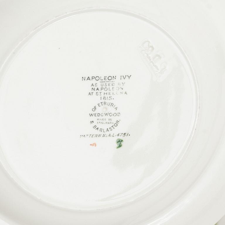 A 10-piece creamware coffee set, 'Napoleon Ivy', Wedgwood, England.