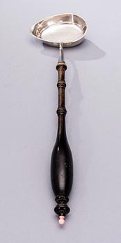 SOPPSLEV, silver och trä, Johan Mauritz Corth (1837-1875), Nyköping 1844.