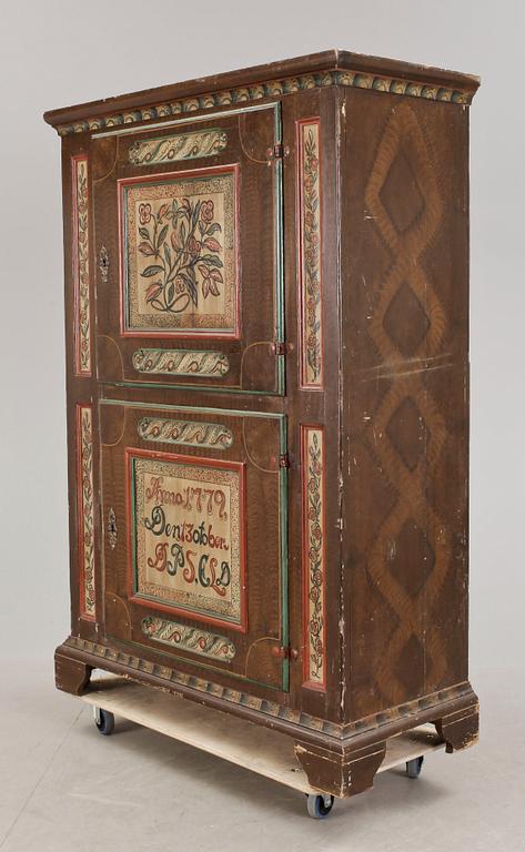 SKÅP, senbarock, bär datering 1779, 1700-tal.