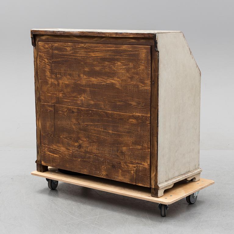 A painted secretaire, 18th Century.