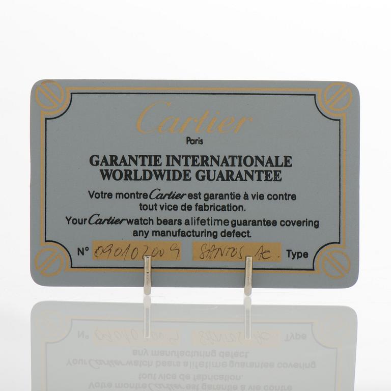 CARTIER, Santos, rannekello, 24 x 24 mm.