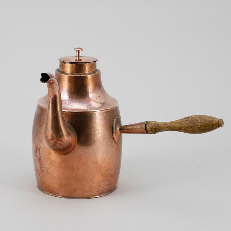 KAFFEKANNA, koppar, 1800-talet första hälften.