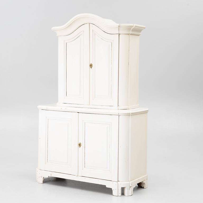 A Swedish rococo cabinet, later part 18th century.