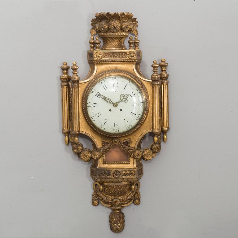 A late Gustavian style wall clock 20th century.