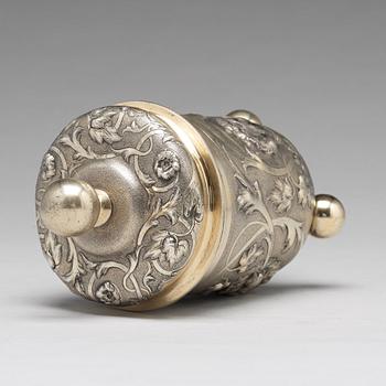 Bägare med lock, oidentifierad mästare, silver, Moskva 1857.