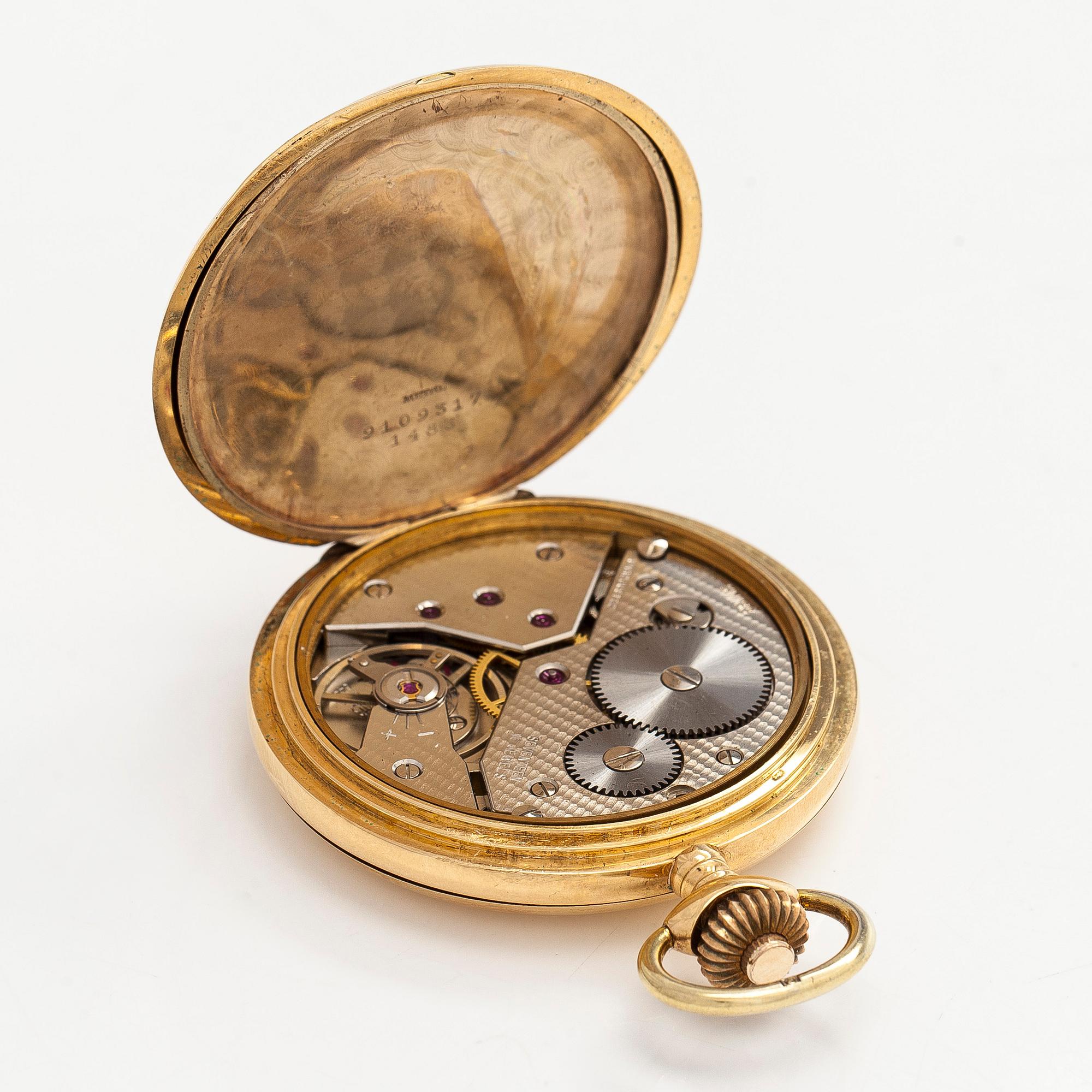 Longines, pocket watch, hunter, 50.5 mm.