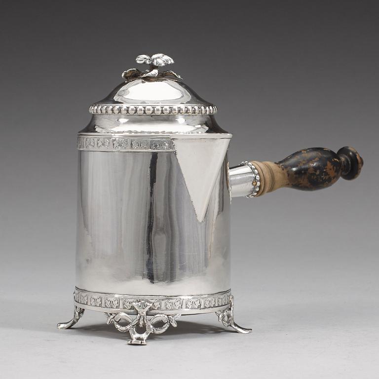 STEPHAN HALLING, Örebro 1788, mjölkkanna, silver, gustaviansk.