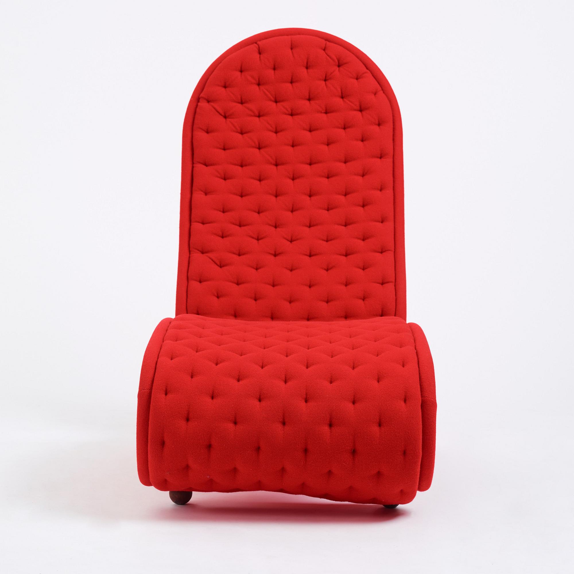 Verner Panton, a high back lounge chair, "System 1-2-3 model K", Fritz Hansen, Denmark, ca 1973.