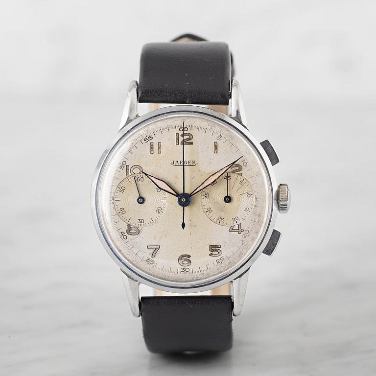 JAEGER, chronograph, wristwatch, 35 mm,
