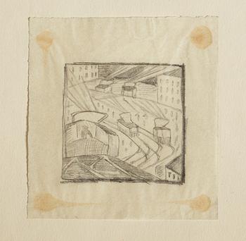 GÖSTA ADRIAN-NILSSON, pencil on paper (2), unsigned. Probably executed circa 1915-1917.