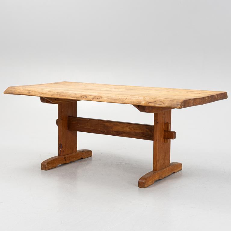An oak table, first half of the 20th century.