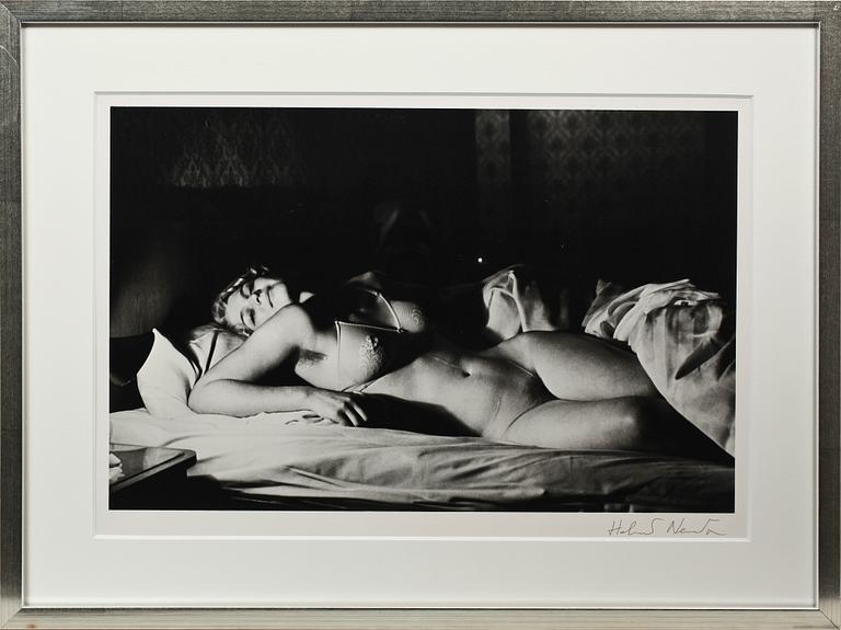 HELMUT NEWTON, " Berline Nude, 1977", offsetlitografi, sign.