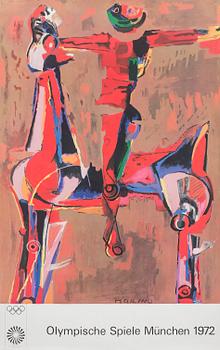 AFFISCHER, 5 st, "Olympische Spiele München 1972", bl a Marini Marino.