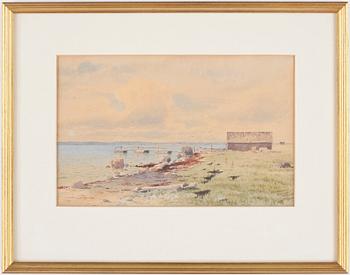 Jacob Hägg · JACOB HÄGG,  akvarell, Sign o dat 1 aug 1905 Storholmen Gotland.