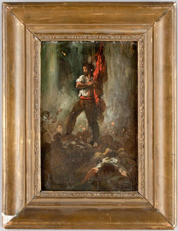 NARCISSE DIAZ DE LA PENA, hans art, olja på pannå, sign.