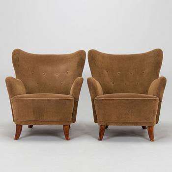 Fåtöljer, ett par, 1900-talets mitt.