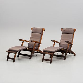 DÄCKSTOLAR, ett par, Scandinavian Design Jutlandia, 1900-talets slut.