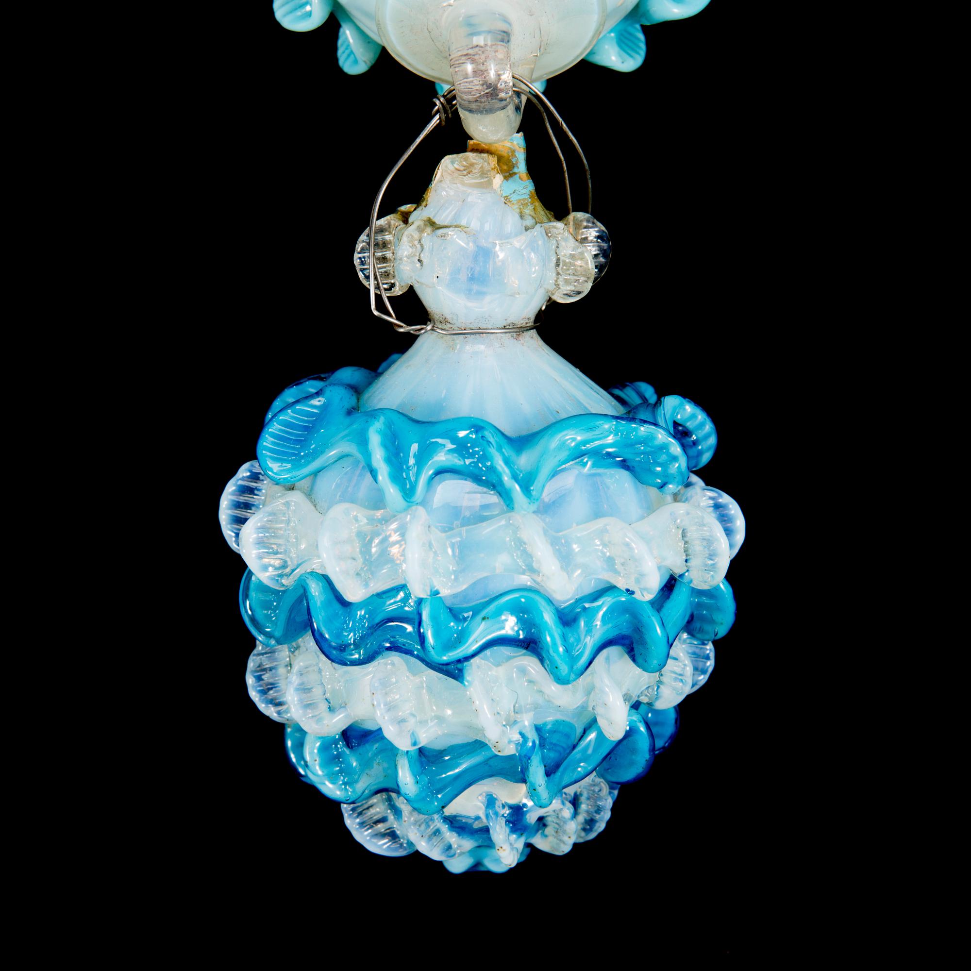 A c. 31-piece set of mid-19th Century Italian Murano chandelier glass spare parts.