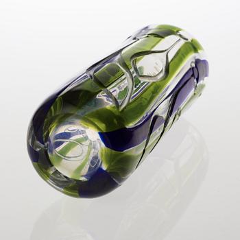 A Vicke Lindstrand glass vase, Kosta 1960's-1970's.