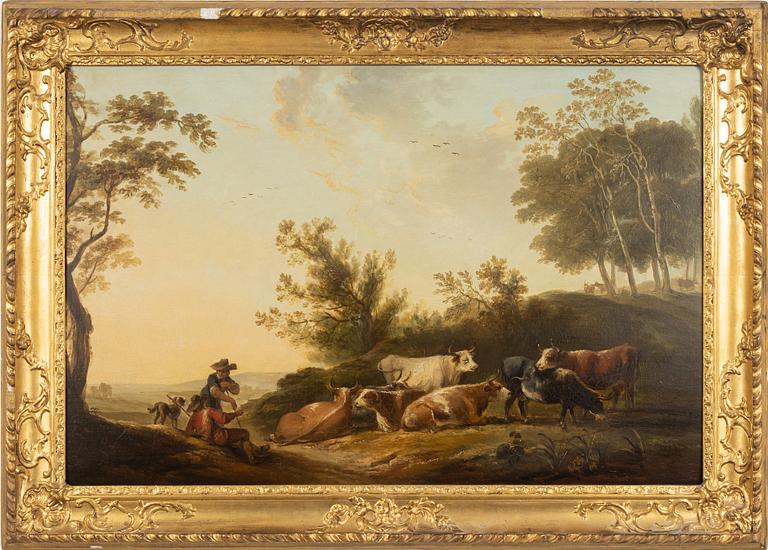 Aelbert Cuyp, hans art, pastoralt landskap.