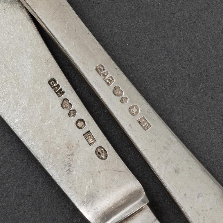 58 pieces of silver ware, 'Rosenholm' Jacob Ängman.