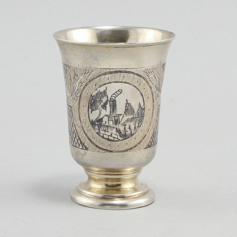 BÄGARE, silver, Moskva, Ryssland, 1875, vikt 90 g.