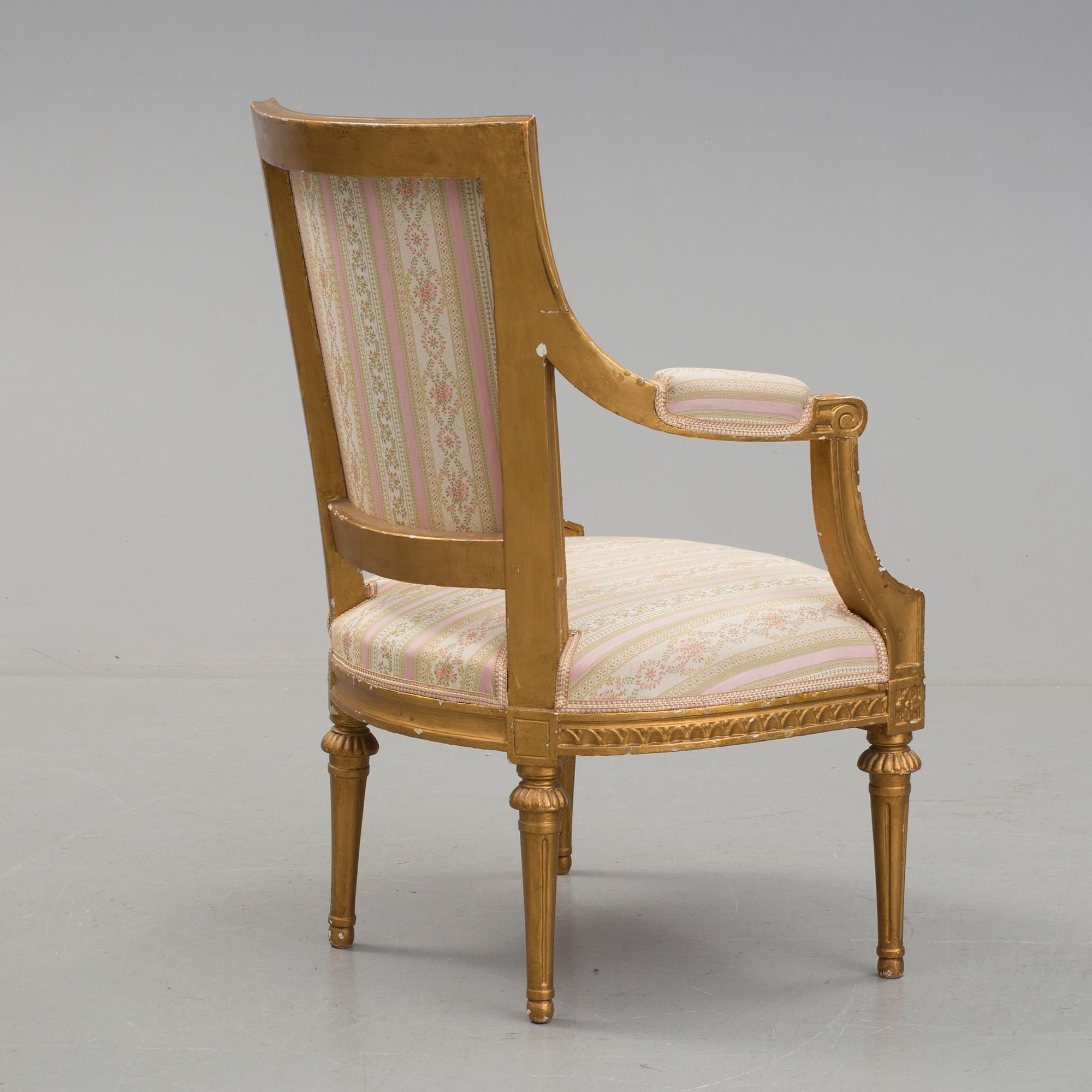 KARMSTOL, Gustavianskt stockholmsarbete, 1700-talets slut.