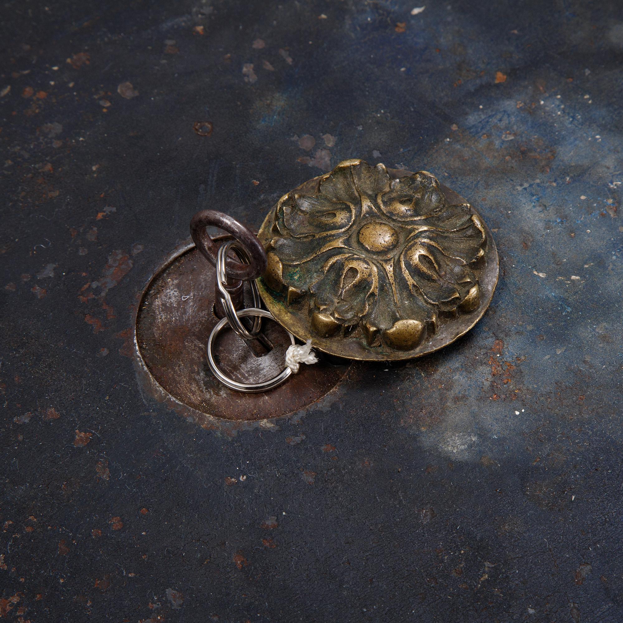A cast iron chest/safe, late 19th Century.