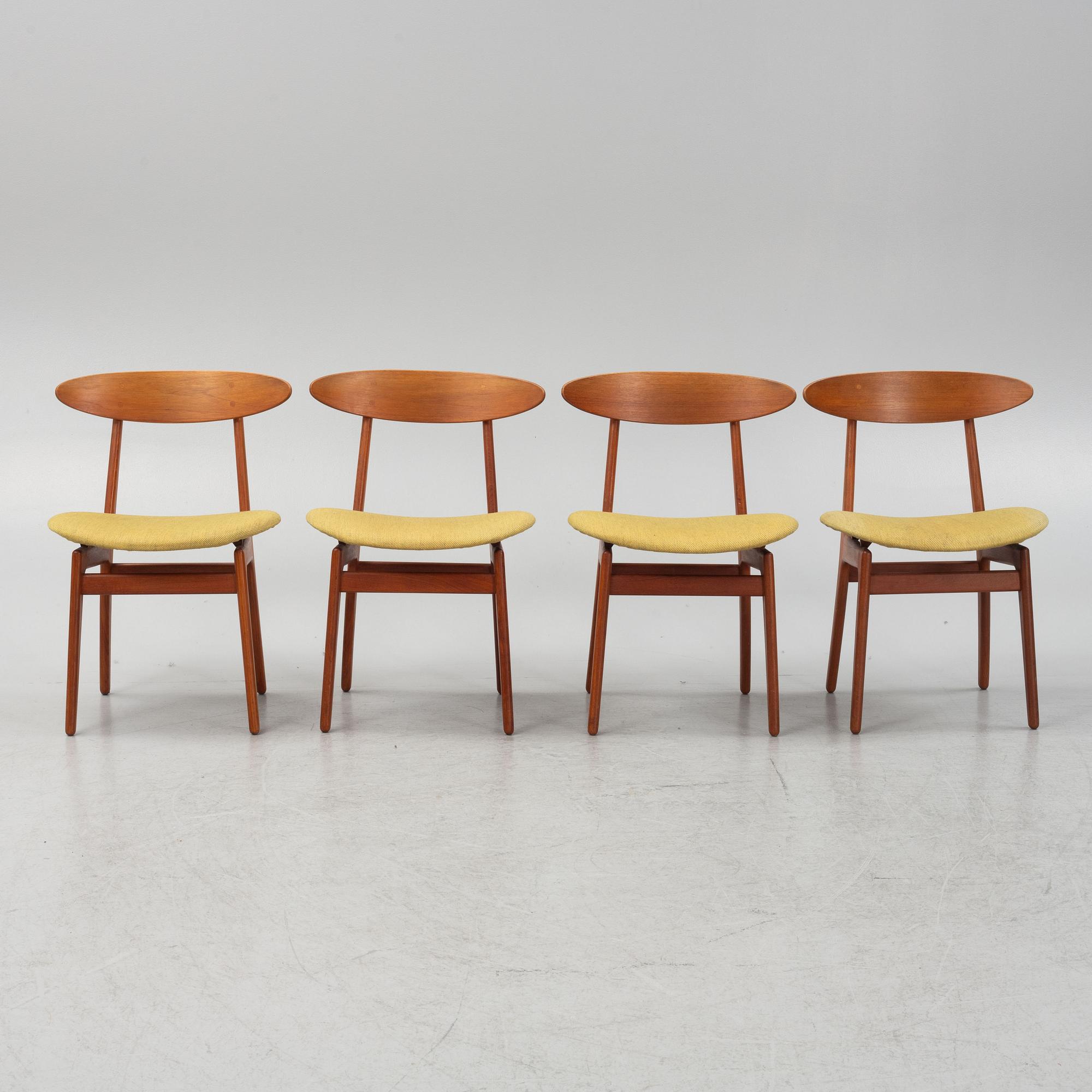 A set of four chairs, Denmark, 1950's/60's.