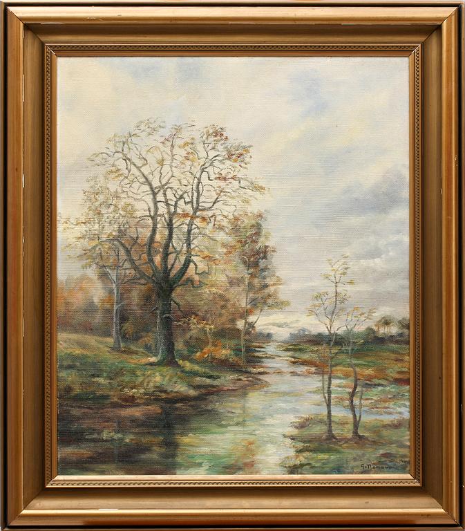 OKÄND KONSTNÄR, olja på duk, sign G Thomaeus. 1900-tal.