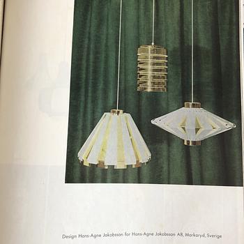 Hans-Agne Jakobsson, a ceiling lamp, Hans-Agne Jakobsson AB, Markaryd, 1950-60-tal.