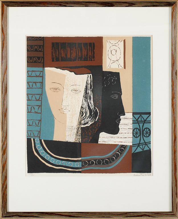 ESAIAS THORÉN, färglitografi, signerad, daterad -58 och numrerad 19/75.