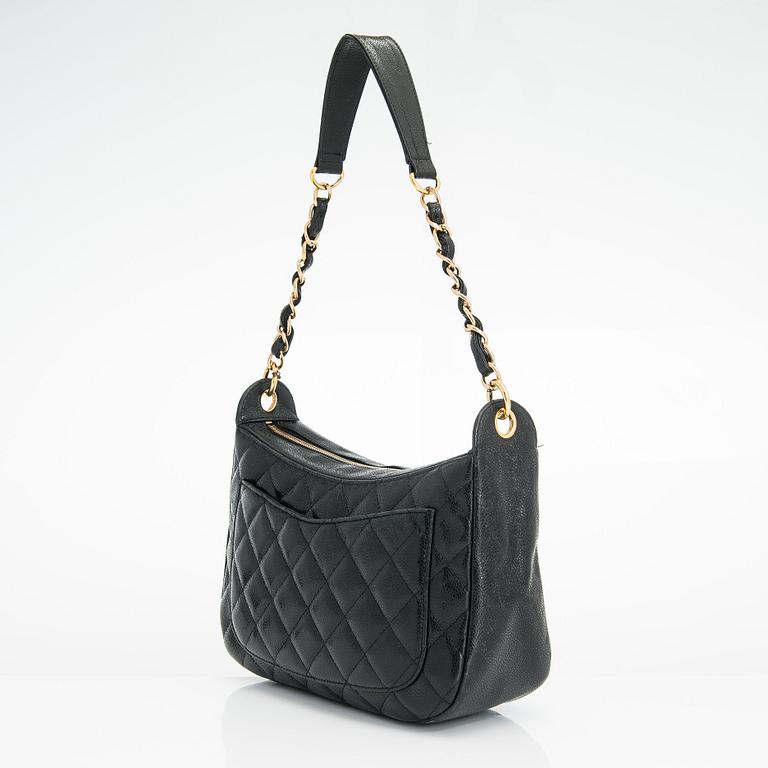 Chanel, a black caviar leather shoulder bag. 2003-2004.