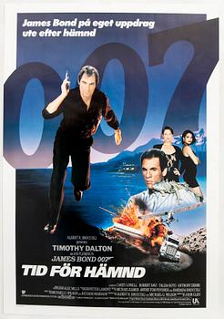 A Swedish movie poster James Bond "Tid för hämnd" (Licence to kill) 1989.