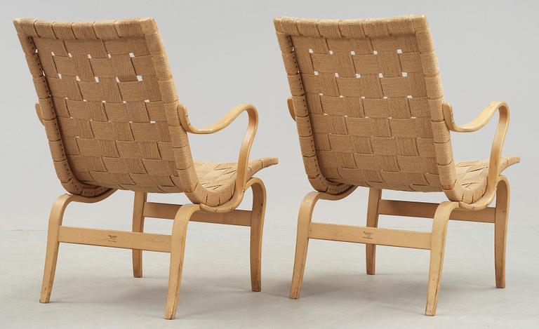 FÅTÖLJER, ett par, "Eva", Bruno Mathsson.