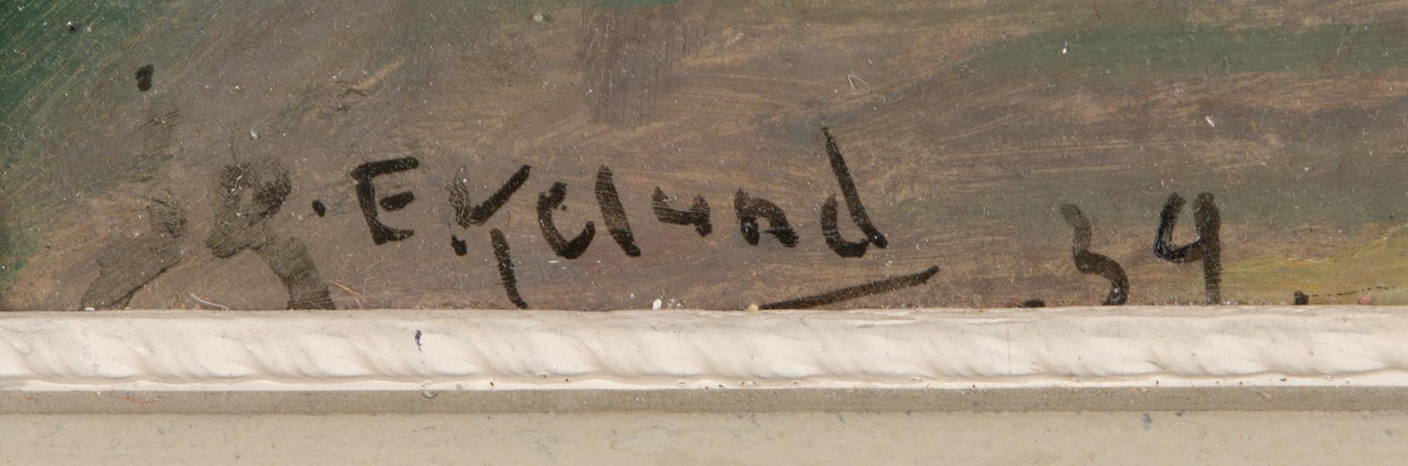 John Rafael Ekelund, oil on panel, signed and dated-34.