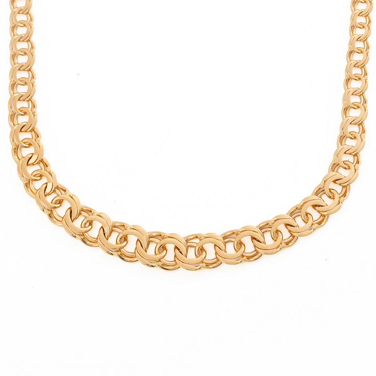 Collier 18K guld, doserad bismarck.